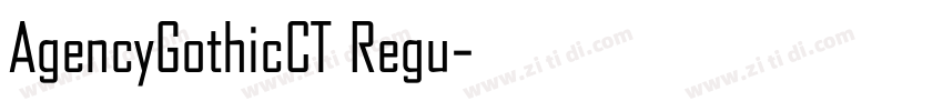 AgencyGothicCT Regu字体转换